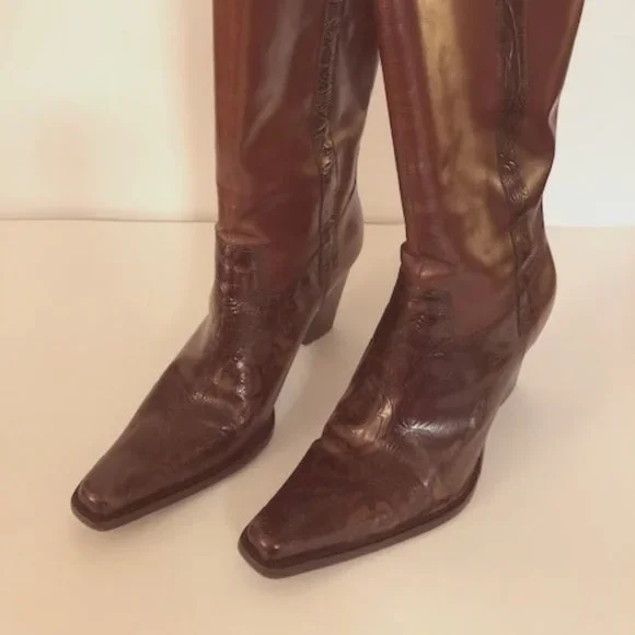 Antonia Meloni Shoes Antonia Meloni Tooled Western Boot Poshmark